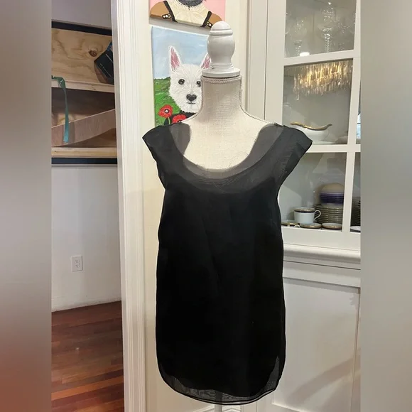 Maison Martin Margiela Black Silk Mini Dress Tunic